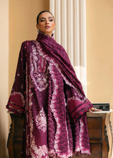 Elaf Luxury Embroidered Karandi 3 Piece Unstitched Suit EF25LW D-EWK-2B BERRYBLUSH